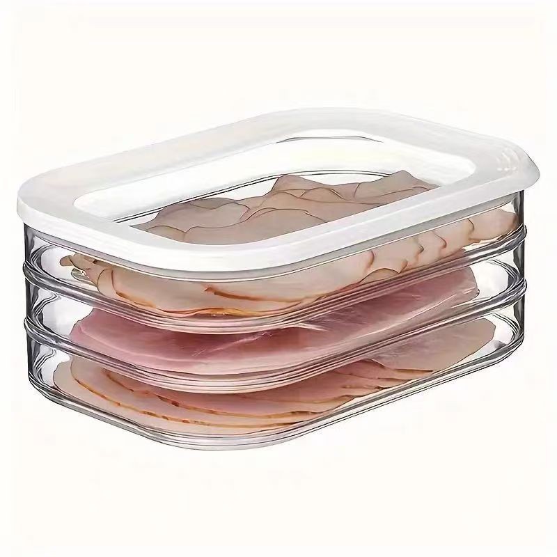 3-Layer Deli Meat Storage Cont - огляд і ціна Meal Prep Cold Lunches