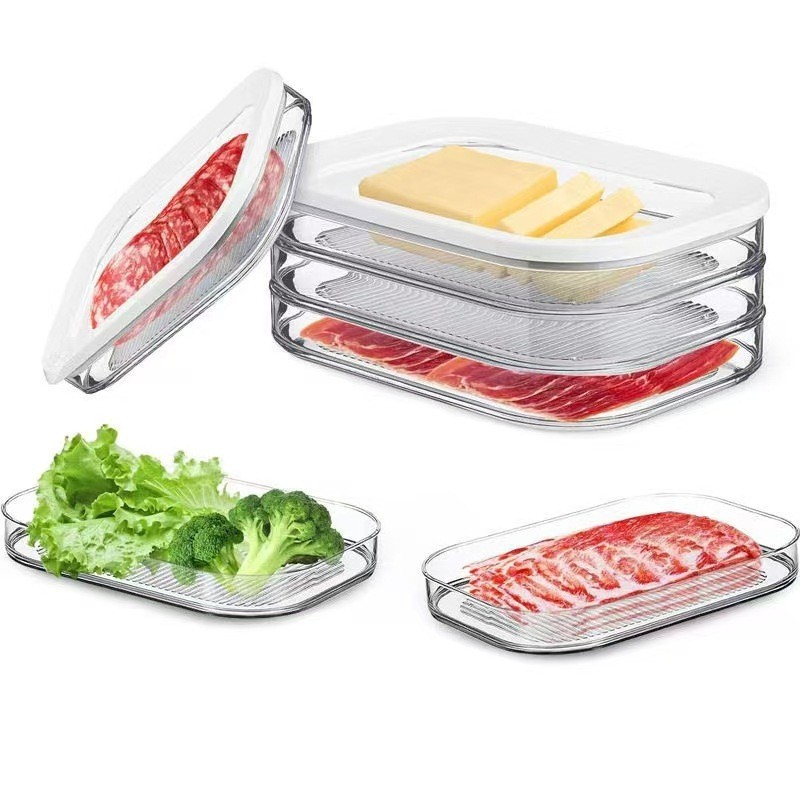 3-Layer Deli Meat Storage Cont - огляд і ціна Meal Prep Cold Lunches
