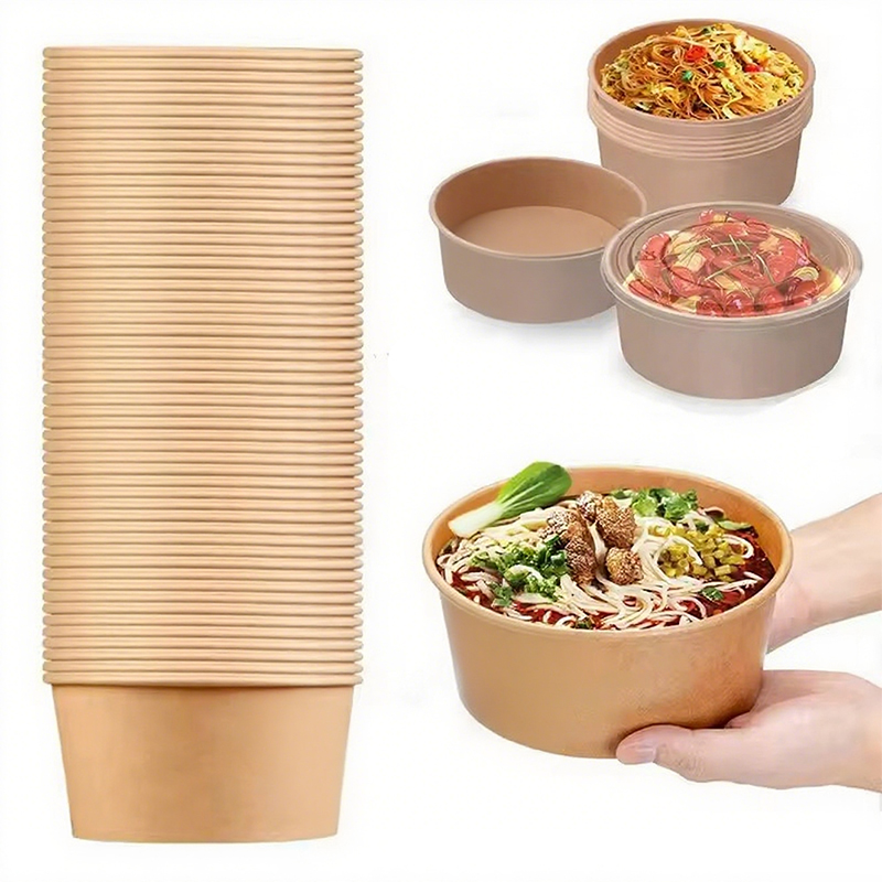 Kraft Paper Round Bowls Dispos - огляд і ціна Meal Prep Plan