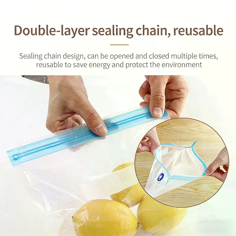 Reusable Vacuum Sealer Bags Wi - огляд і ціна Meal Prep Ziplock