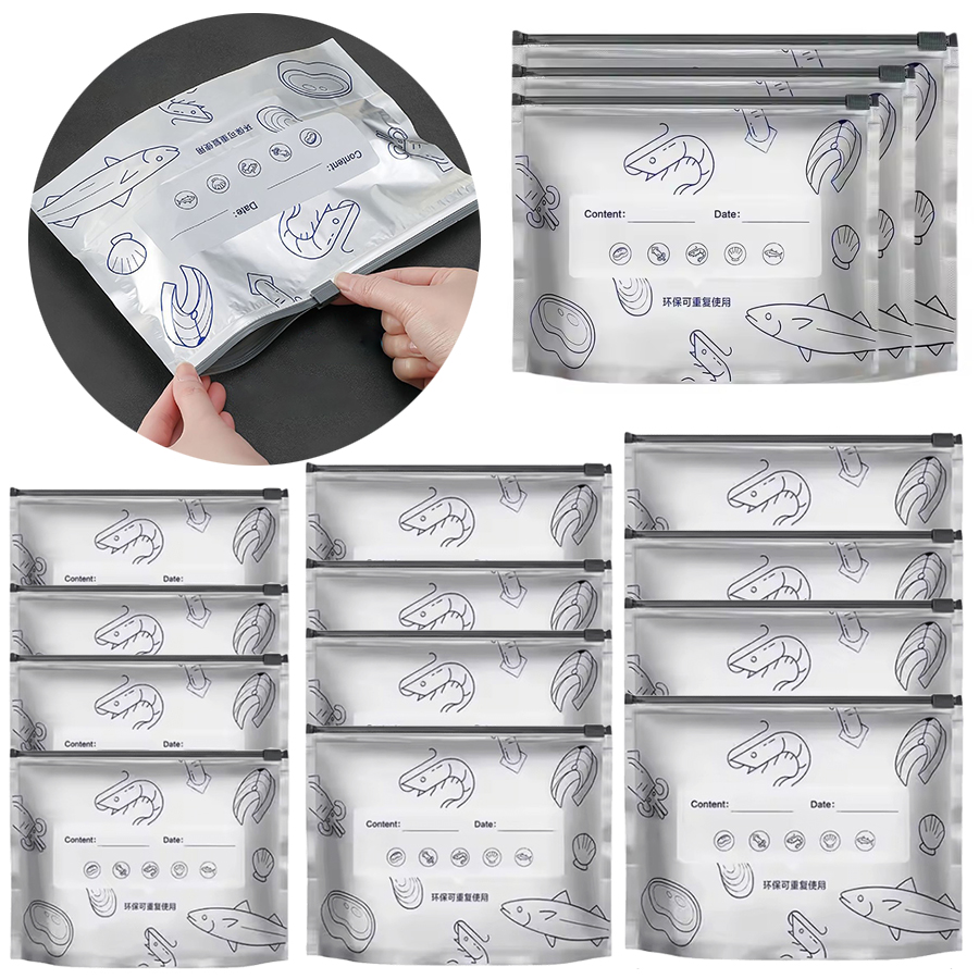 24-48PCS/Pack Aluminum Foil Zi - огляд і ціна Meal Prep Ziplock